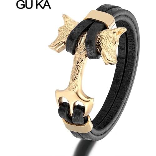Leather Bracelets GU KA China