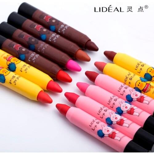 LIDEAL Brand 12 Colors Matte velvet Lipstick Waterproof Batom Long Lasting Makeup Lip Pencil Nude Lip Gloss Cosmetics Hot Sell