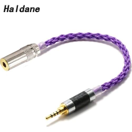 Haldane HIFI 2.5mm TRRS Balanced Male to 4.4mm Balacned Female Silvar Plated Audio Adapter Cable For AK240 AK380 AK320(purple