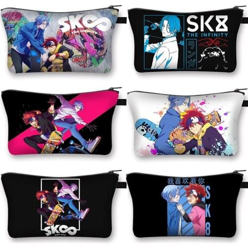SK8 The Infinity Cosmetic Case 3D Japanese Anime Print Woman Makeup Case Boy Girl Storage Bag Coin Purse Cosmetic Bag Gift