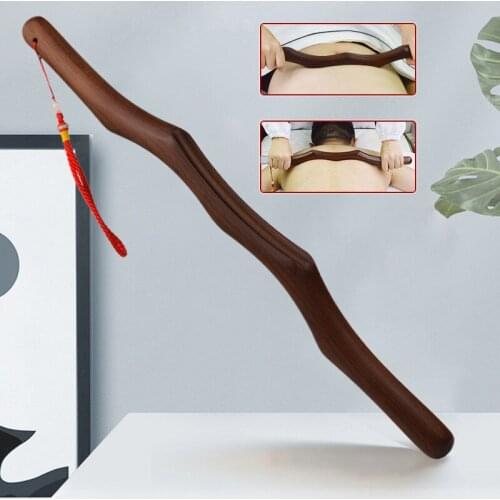 Natural Wood Scraping Massage Stick 53CM Long Body Massage SPA Therapy Guasha Scraping Point Treatment Stick Massager Relaxation