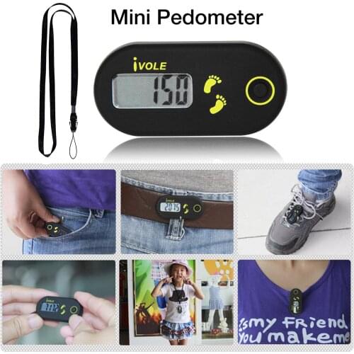 Mini pedometer easy to carry ABS 3D digital pedometer LCD display