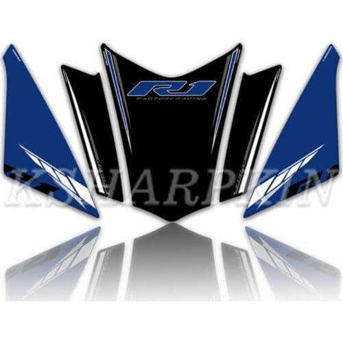 For Yamaha R1 YZF-R1 r1 2018-2019 Motorcycle 3D Gel Front Fairing Sticker Protector Pad Number Board Decoration Sticker Decals