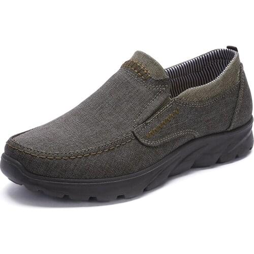 Flat Slip-on Loafers Men Outdoor Sport Sneakers Male Fishmen Drive Fitness Footwear Office Dress Middle-aged Mens Walking Shoes