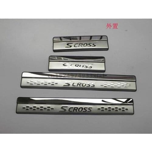 For Suzuki SX4 S-Cross S Cross 2014-2018 High-quality stainless steel Door Sill Cover Welcome Pedal Trim Car-styling Accessories