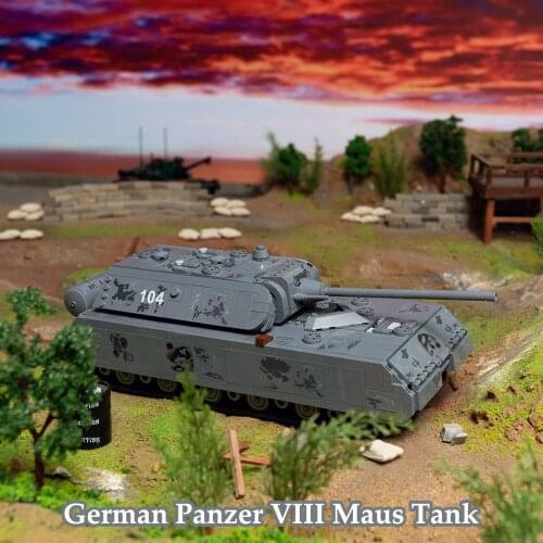 2127PCS German Panzer VIII Maus Heavy Tank Model Building Blocks DIY Military Tanks Army Figures Bricks Toys For Children Gifts