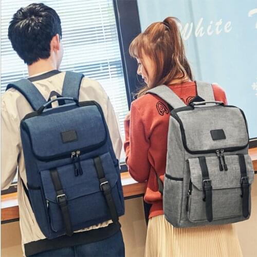 2021 Korea New 15.6 Inch Laptop Men Backpack Student Preppy Style School Bag Rucksack Oxford Fabric Travel Daypacks Male