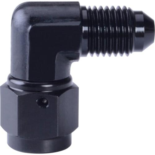 New Arrived Male -4 AN To -4AN Female 90 Degree Aluminum Coupler Union Swivel Fitting Apapters 3 Colors
