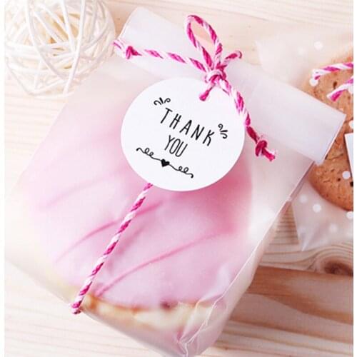 50pcs Round Shaped Thank You Love Hang Tags Packing White Gift Tags Gift Decoration Labels Hanging Cards Party Favor Tags