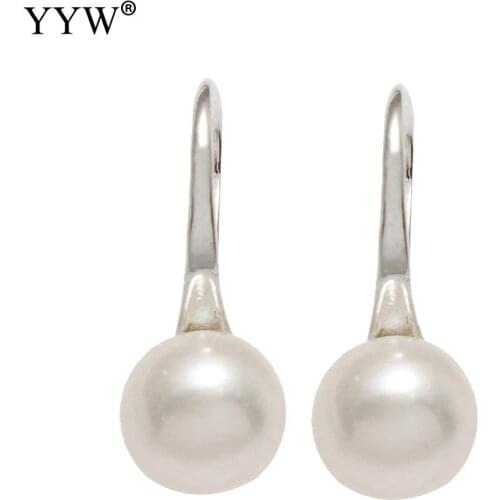 Earring for holiday party elegant earring wedding banquet female gifts freshwater pearl earrings potato silver for woman white