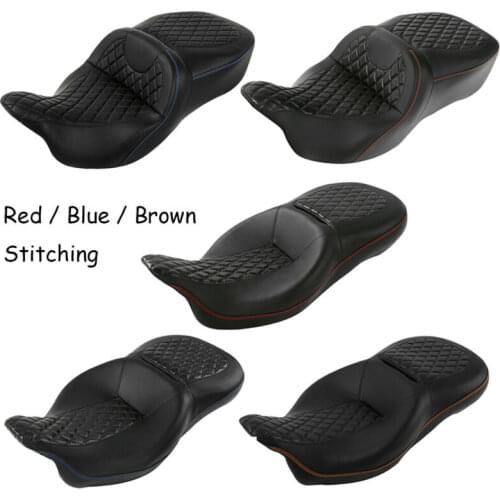 Motorcycle Driver Rider Passenger Seat For Harley Touring Road King Electra Street Glide Tri Glide Ultra FLTRU FLHX 2009-2020