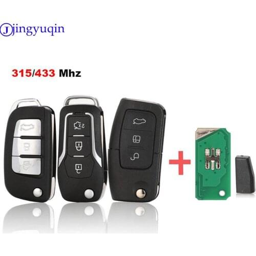 Jingyuqin Folding Key Remote Case Cover For Ford Fiesta Focus 2 Ecosport Kuga Escape C Max Ka 3 Buttons key Fob HU101 / FO21
