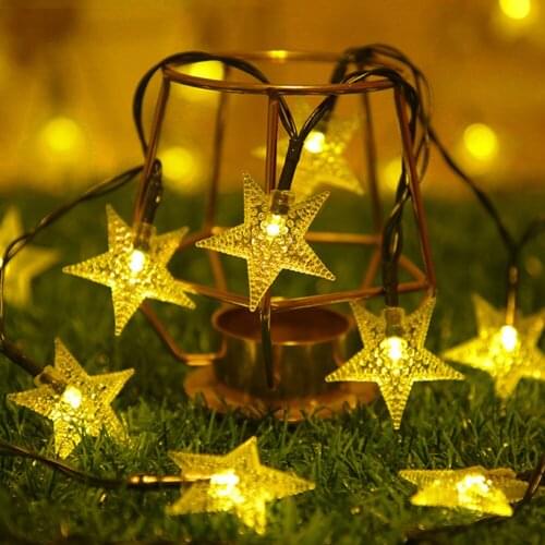 20/30/50/100 LED Star Light String Fairy Solar Powered Garland Lamp Holiday New Year Christmas Decorations for Home String Light