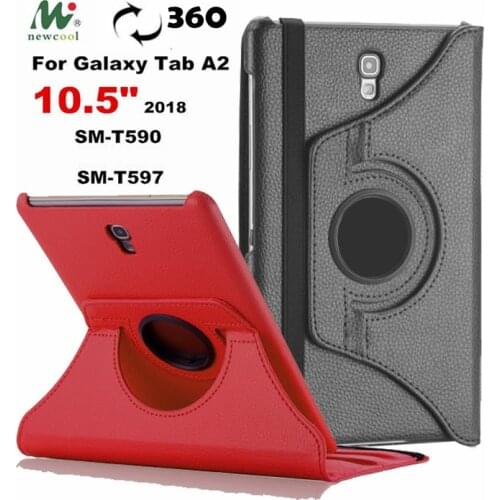 Tab A 10.5 360 rotating PU Leather Case Flip Cover For Samsung Galaxy Tab A A2 10.5" T590 T595 T597 SM-T590 2018 tablet case