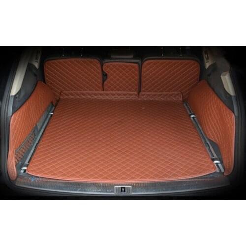 High quality! Special car trunk mats for Audi Q7 5 seats 2014-2006 durable waterproof cargo liner mats boot carpets for Q7 2010