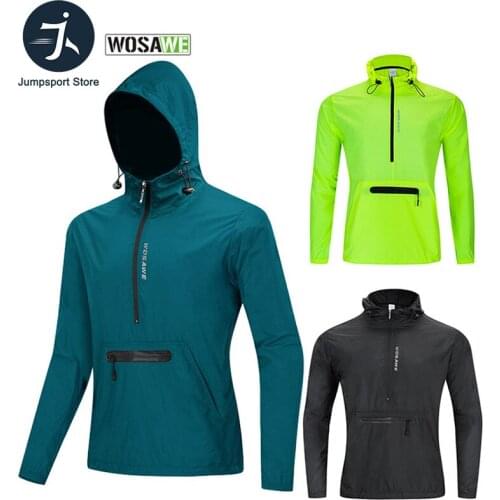 WOSAWE Men Cycling Running Jacket Sports New Yoga Gym Quick Dry Long Sleeves Breathable Training Female Workout Slim Zipper Coat
