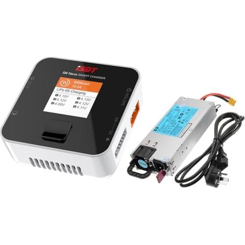 ISDT Q6 BattGo 200W 8A Lipo Battery Charger for RC FPV Racing Drone Quadcopter RC Parts w/ HP DC 12V 460W 38A Power Supply