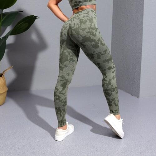 16 Colors Drop shipping Seamless Camouflage Leggings High Waist Scrunch Butt Booty Women Sports Leggings Camo Fitness Yoga Pants