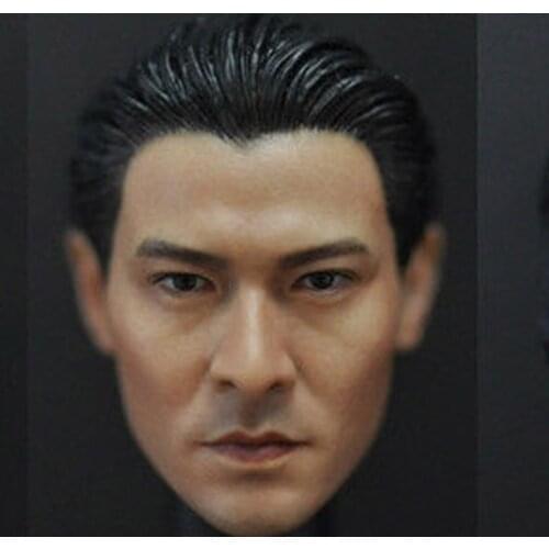 1/6 Man Head China Movie Star Male Sculpt Andy Lau Carving Model PVC F Asian Action Figure Collection Gift