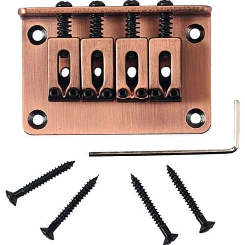1 Set 4 String Bridge with Screws Wrench for Cigar Box Guitar Ukulele