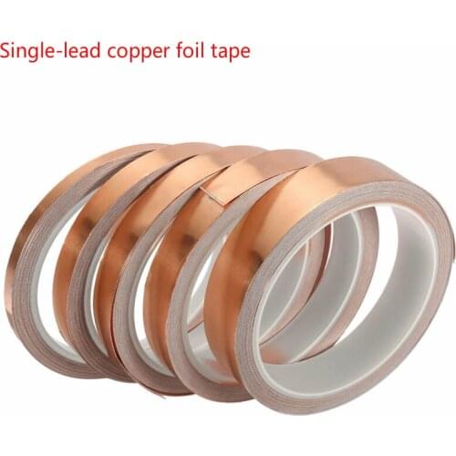10m/roll Single-lead Copper Foil Tape Shielding Tape For Repairing Copper Trace Repair On Printed Circuit Boards6/10/12/15/20mm