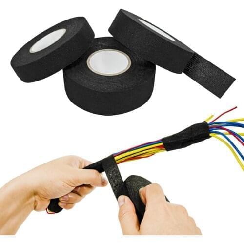 15 Meter Heat-Resistant Flame Retardant Tape Coroplast Adhesive Cloth Tape For Car Cable Harness Wiring Loom Protection Tools