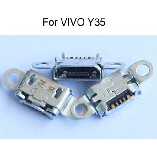 2PCS Replacement For VIVO Y35 y35 Charger Connector Repair Spare Parts For VIVO Y 35 USB Dock Charging Port For VIVO Y35