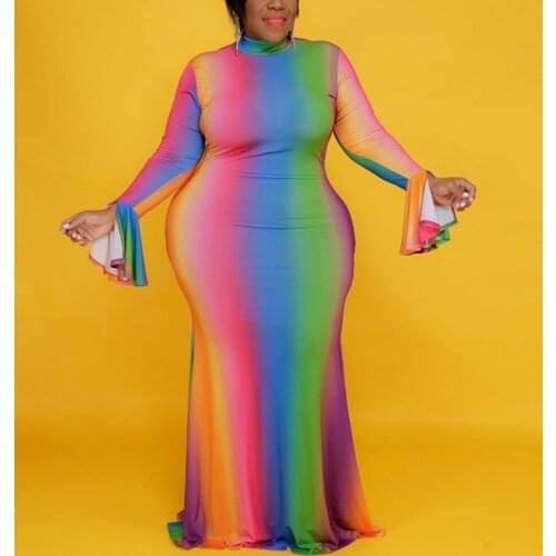 4XL 5XL Plus Size Dresses Large Printed Bodycon Floor Length Fashion 2021 Summer Clothes Causal Vestidos Femme Streetwear Dress