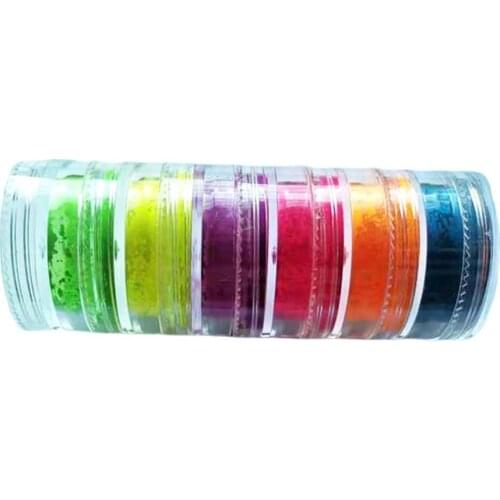 6 Pcs/Set Luminous Powder Nail Powder Dust Ombre Nail Nail Decorations Polish Gel Dust UV Fluorescent color Nail Glitter Po Y0S8
