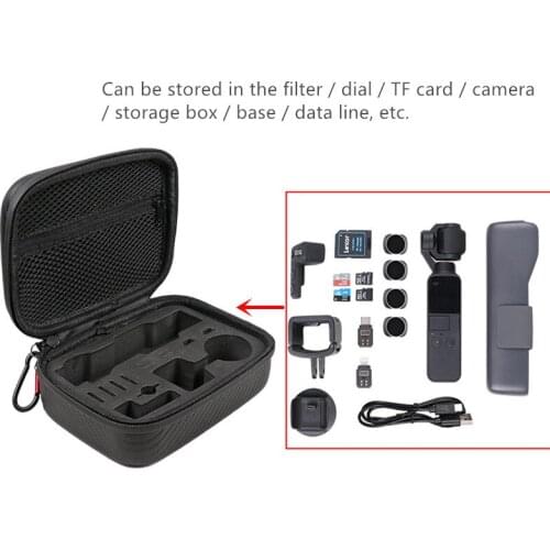 8pcs storage bag Osmo pocket Portable case PU waterproof Shock absorber bag filter Spare parts box for dji osmo pocket camera