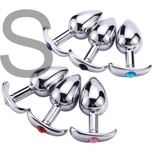 Anal Beads Crystal Jewelry Round Butt Plug Stimulator Sex Toys Dildo Stainless Steel Anal Plug For Gay Couple Adult Game