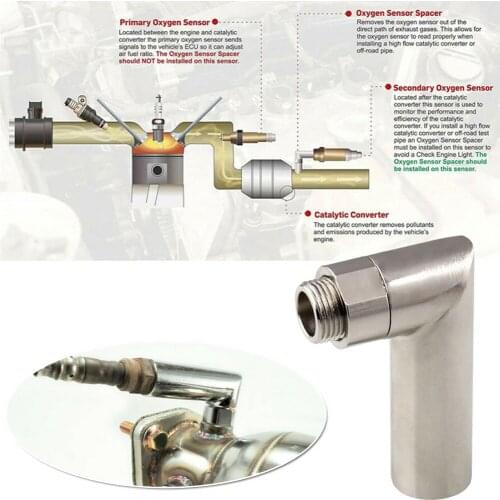 Auto Car Oxygen Sensor O2 Bung Extension Angled Extender M18 x 1.5 Thread Weld-on Bung Spacer For Car Repair Tool parts