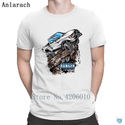 White Fords Ranger T-Shirt Cute Print Summer Style Letter Mens Tshirt Best Basic Solid Cotton Anlarach Quirky