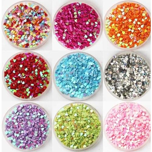 3mm peach heart nail sequins love eye makeup glitter patch sequins Diy clothing accessories accessories