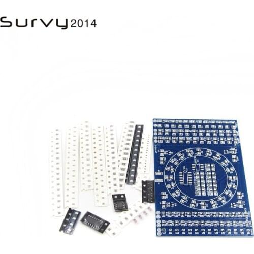 CD4017 Rotating LED SMD NE555 Soldering Practice Board DIY Kit Fanny Skill Training Electronic Suit