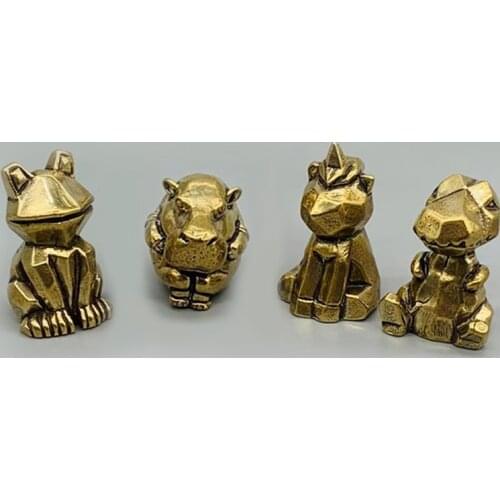 DIY Cute Animal Furnishing Articles Pendant Vintage Brass Car Dinosaurs Hippo DIY Accessories