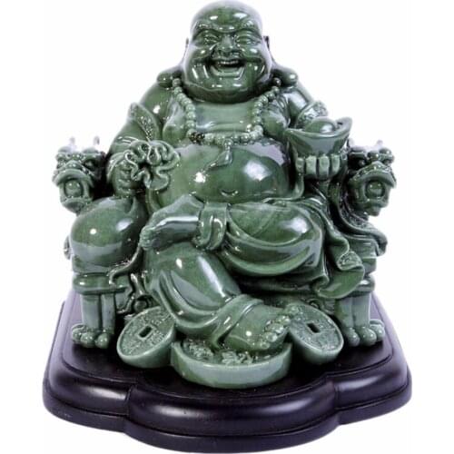 Feng Shui Big Laughing Buddha of Wealth/ Happiness Resin Statue