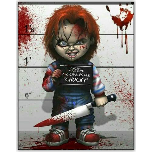 5 D Diamond Painting Foto Horrible Ghost Kid Crystal Strass Rhinestone Mosaic DIY Diamant Painting Full Drill Square Embroidery