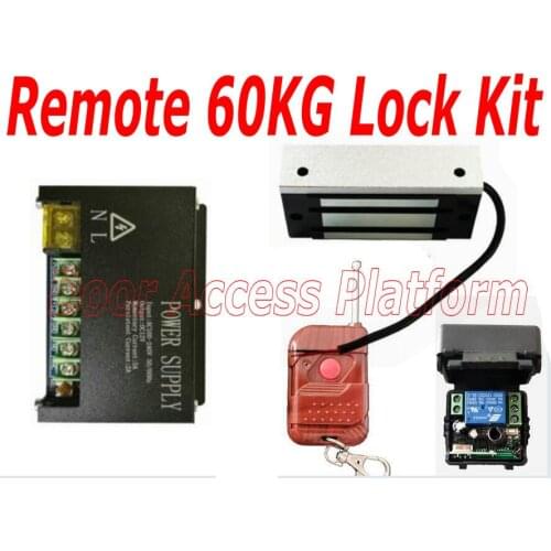 Remote Control key open door full kit,60KG Electrical Magnetic LOCK,115lbs MAGNETIC LOCK access controller system lock kit