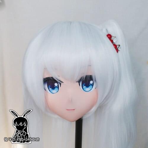 KM529)Top Quality Handmade Female Resin Cosplay Japanese Role Play Shinki Kigurumi Mask Crossdresser Doll Transgender Mask