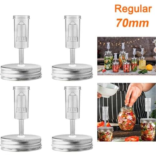 4pcs Can Fermentation Lids Set Fruit Vegetable Fermentation Covers Pickles Food Making Lids for Mason Wide Mouth Jars