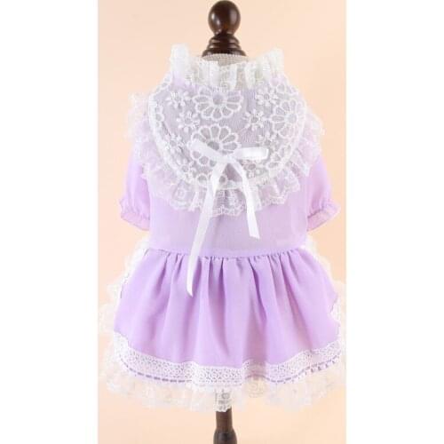 Summer Dress For Dogs Clothes Poodle Schnauzer Small Dog Dresses XS Maltese Bichon Frise Cute Female Girl Pet Dog Princess Dress