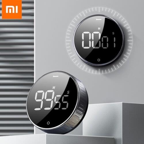 Xiaomi Magnetic Kitchen Timer Digital Timer Manual Countdown Alarm Clock Mechanical Cooking Timer Cooking Shower Study Stopwatch