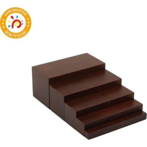 Montessori Materials Baby Toys Brown Stair 5 Steps Preschool Training Kid Toy