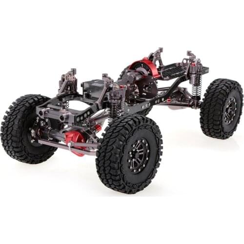 Metal Assembled 313mm Wheelbase Chassis Frame With Wheels And Front Bumper For 1/10 RC Crawler Car 4WD Off-Road Truck SCX10