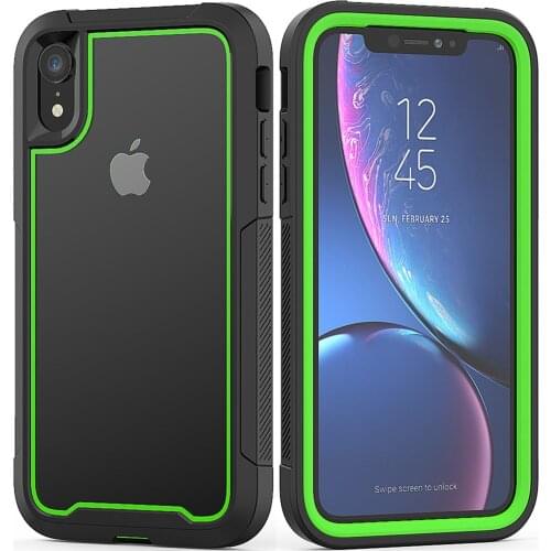 Rugged Shockproof transparent Phone Back Case for iPhone 12 11 Pro XS Max XR 6s 6 7 8Plus Hybrid Armor Frame Soft TPU Cover Case