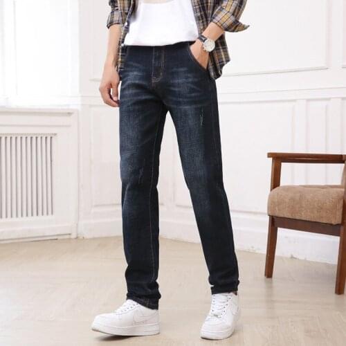 2021 New Mens Business Stretch Jeans Mens Fashion High Quality Classic Style Business Office Pants Mens Brand Trousers