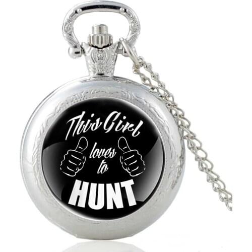 New Arrival Hunt Design Vintage Quartz Pocket Watch Men Women Glass Dome Charm Pendant Necklace Hours Clock Gifts
