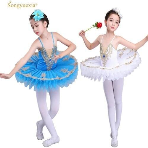 Songyuexia professional ballet tutu children girls ballet tutu adult women dancer party ballet woman dance costumes for girls
