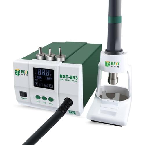 BST-863 Heat Gun Station Adjustable LCD BGA Hot Air Gun Desoldering Station Welding Tool For Phone PCB Desolder Repair